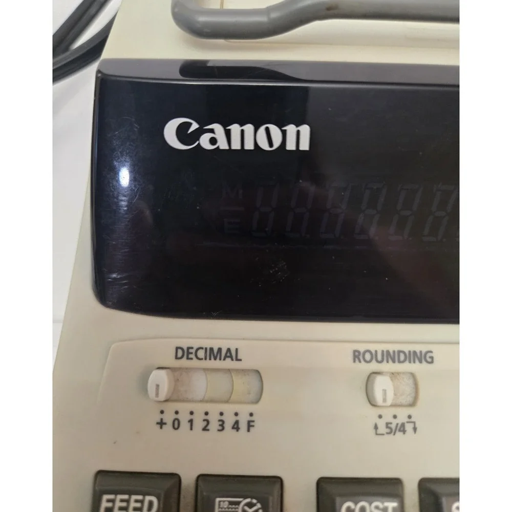 CANON P170-DH Digit Display Printing Clock Calendar Desk Calculator Tested Works